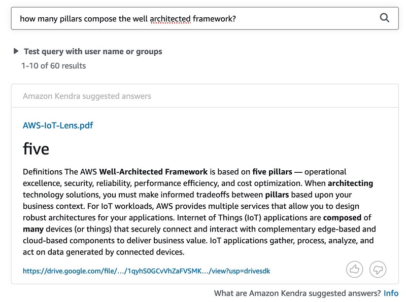 Hyperedge- , PCB Design, Hardware Design, Electronics Design, The following screenshot shows the results from Amazon Kendra.