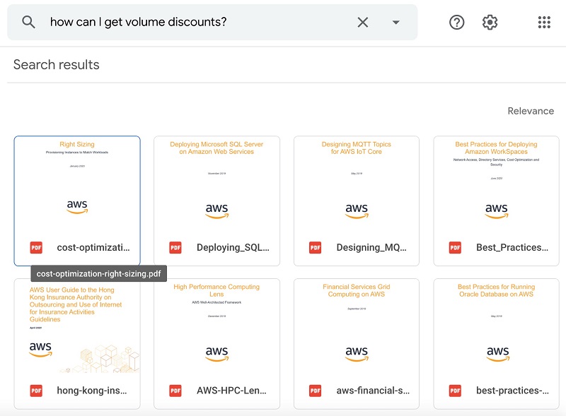 Hyperedge- , PCB Design, Hardware Design, Electronics Design, The third query is “How can I get volume discounts?” The following screenshot shows the response from Google Drive.