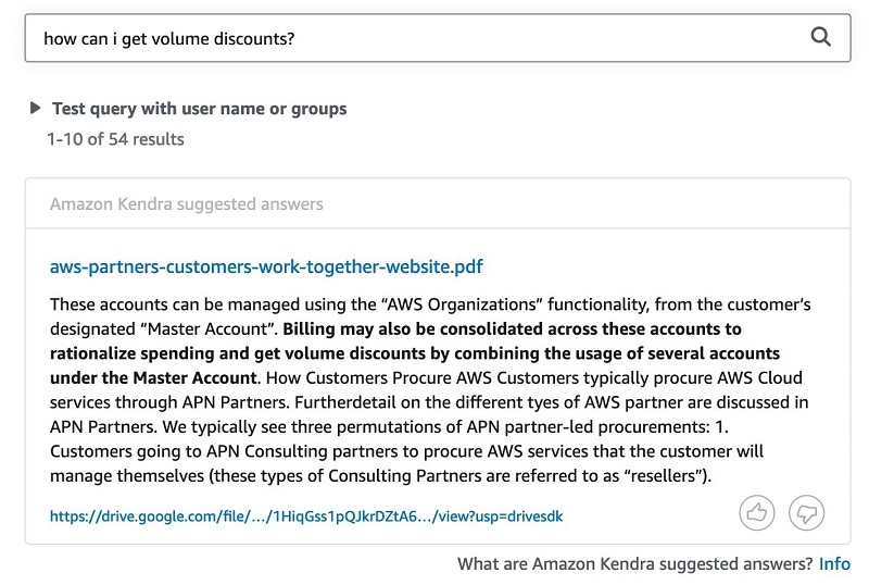 Hyperedge- , PCB Design, Hardware Design, Electronics Design, The following screenshot shows the query results in Amazon Kendra.