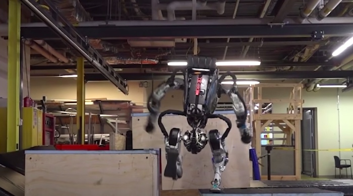 The team at Boston Dynamics programmed Atlas to do parkour in 2018
