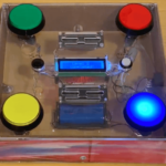 This dad’s button game box keeps the kiddo entertained