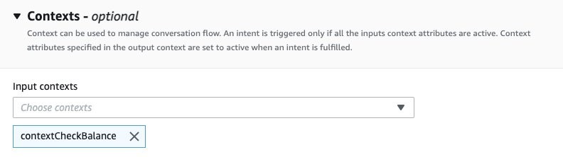 Hyperedge- , PCB Design, Hardware Design, Electronics Design, In the Contexts section, for Input contexts, choose the context you just created in the CheckBalance intent.
