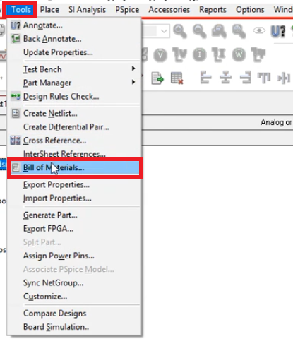 How to generate BOM in Allegro