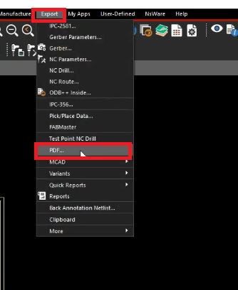 Exporting PDF files in Allegro
