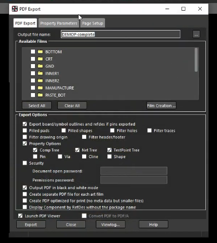 Generating PDF files for layout in Allegro