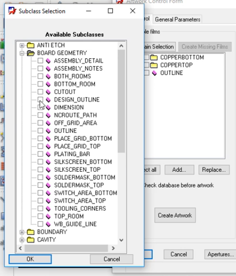 How to select subclass to generate gerber in Allegro