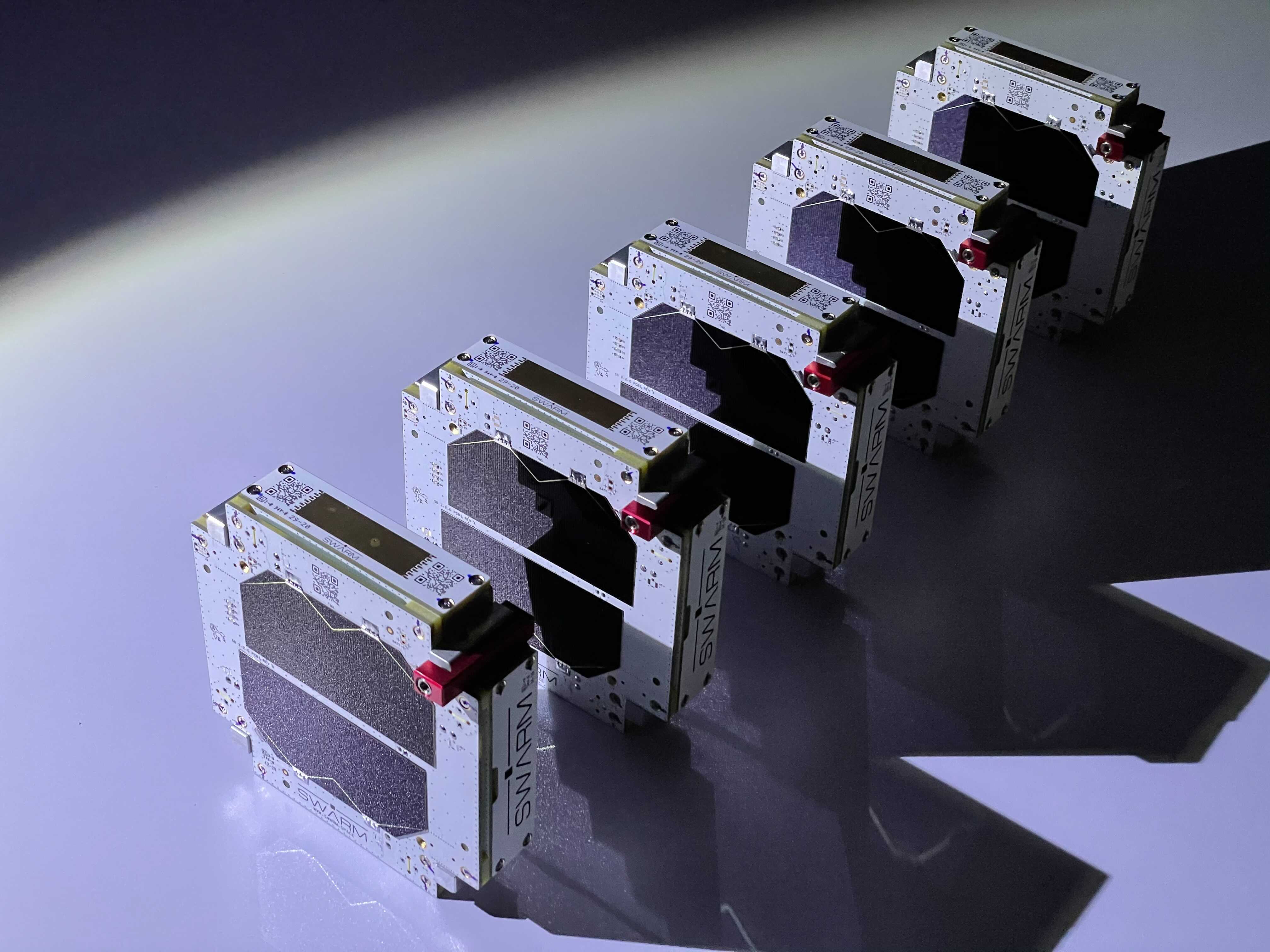 Swarm's sandwich-sized IoT network satellites.