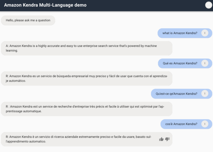 Using Amazon Translate to provide language support to Amazon Kendra