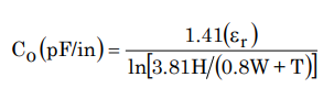 Hyperedge- , PCB Design, Hardware Design, Electronics Design, Characteristic capacitance of a stripline