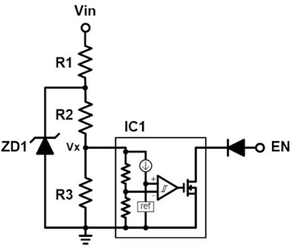 A UVLO circuit.