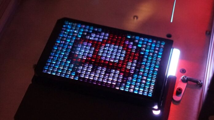 Zach Frew’s Liquid Lite Brite creates low-res art out of liquid dye