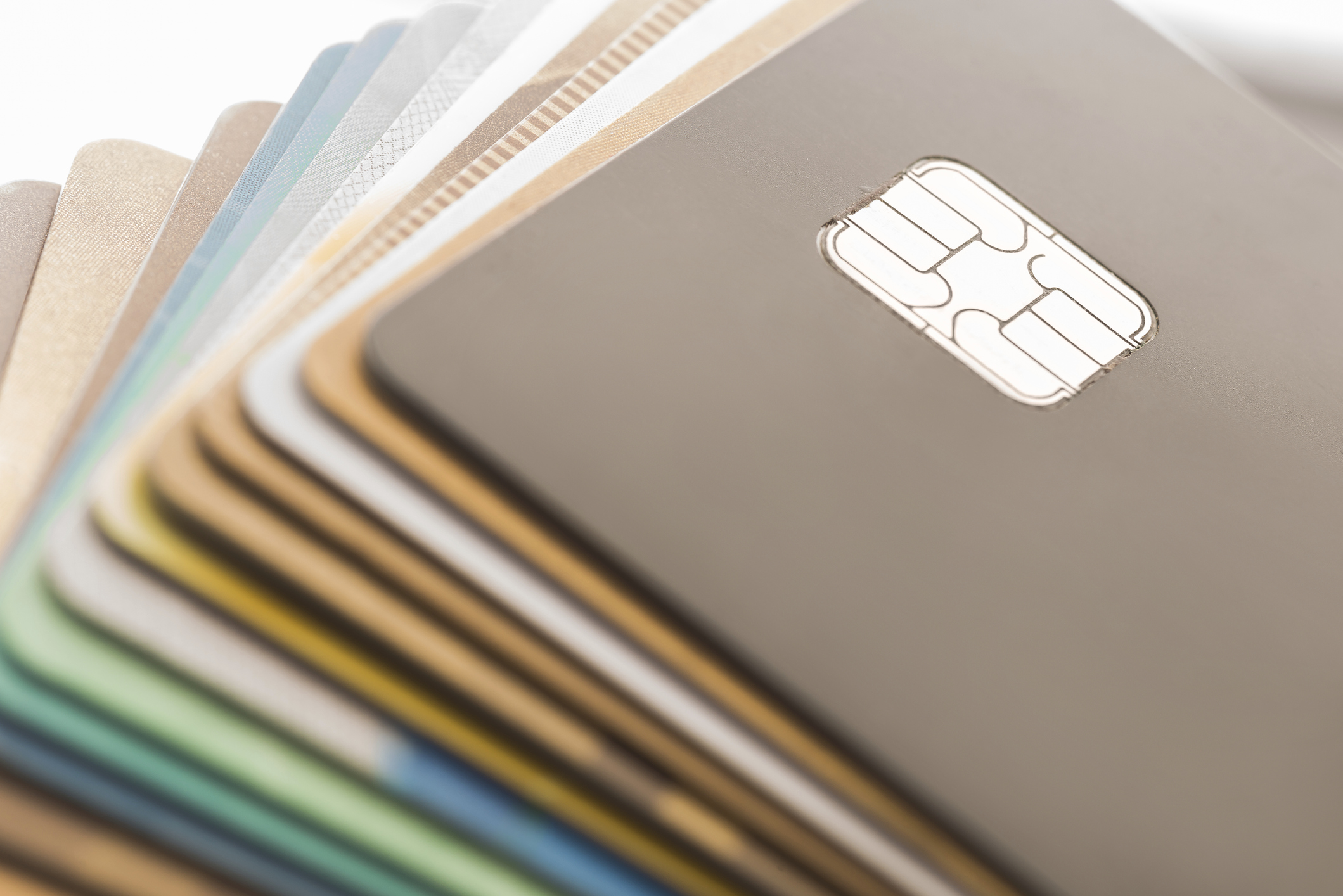 Credit cards, computer illustration.