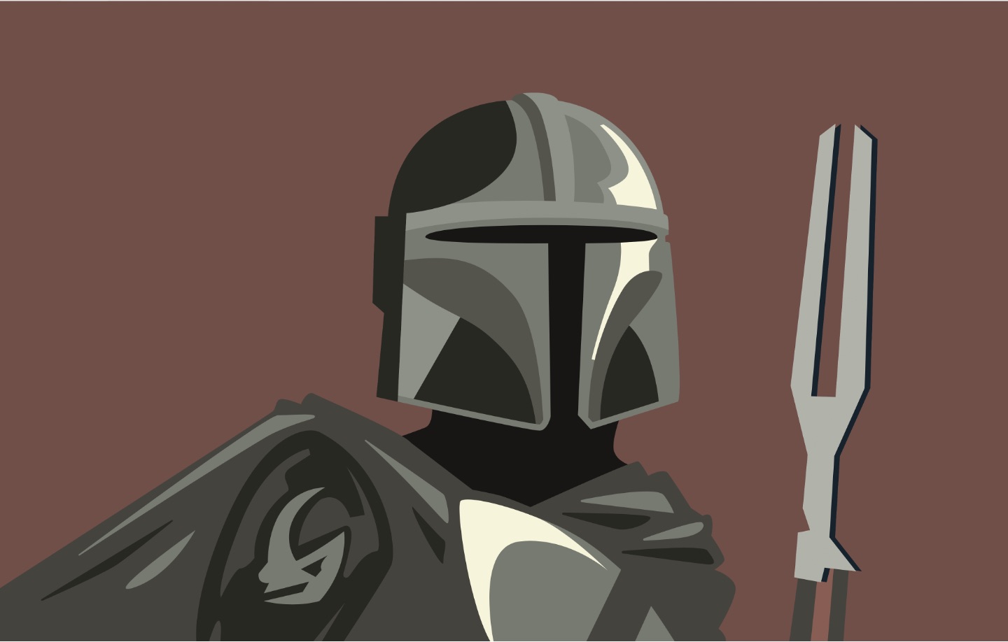 An illustration of Din Djarin from "The Mandalorian" by Aimee Blasee