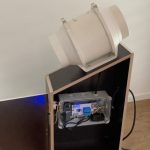 Extending a mobile AC unit’s exhaust duct with an air extractor