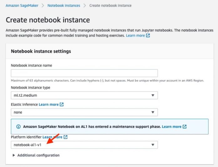 Amazon SageMaker notebook instances now support Amazon Linux 2