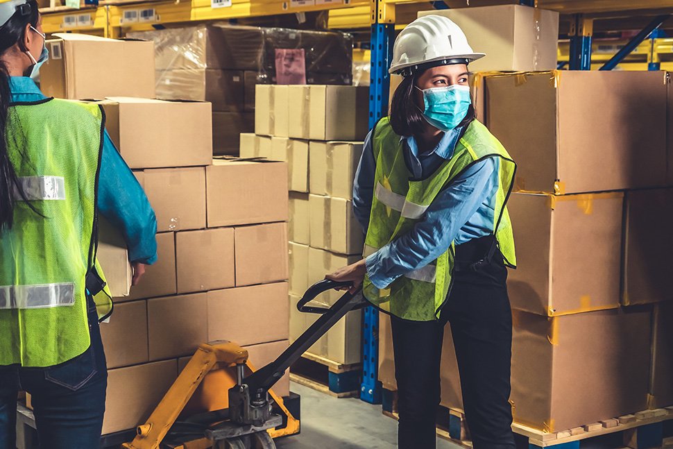 Hyperedge- , PCB Design, Hardware Design, Electronics Design, Photo : Woman moving boxes using a pallet jack a