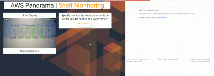 Build a shelf monitoring application using AWS Panorama