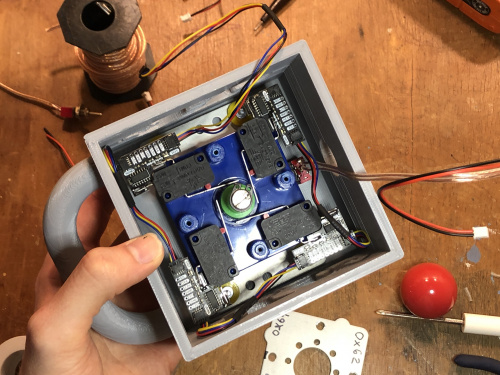 Reattach the joystick's microswtitches