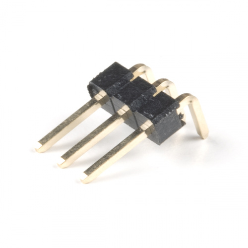 Header - 3-Pin Male (PTH, 0.1", Right Angle)