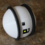 This Samsung Ballie-inspired spherical robot gets around on a couple of wheels