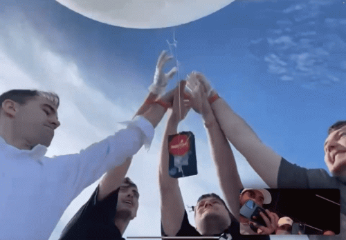 SparkFun Logo on Balloon Payload