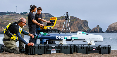 Maritime robots map ocean bottom for bedrock