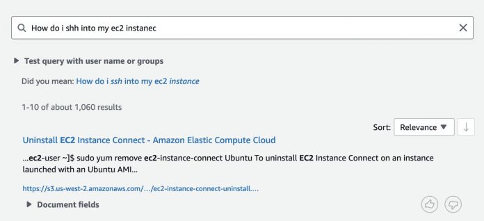 Improve search accuracy with Spell Checker in Amazon Kendra