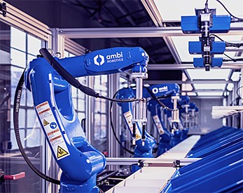 Industrial robot picking objects
