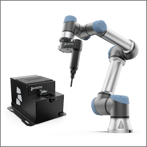 Hyperedge- , PCB Design, Hardware Design, Electronics Design, Robotic screw driver and screw feeder from Robotiq mounted on a robot from Universal Robot