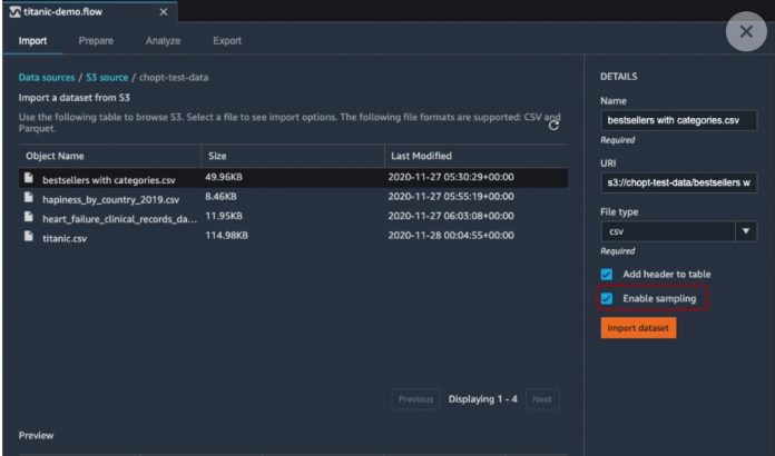 Process larger and wider datasets with Amazon SageMaker Data Wrangler