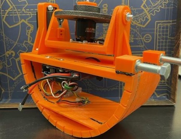 This gyroscopic stabilizer aims to reduce boat roll in waves