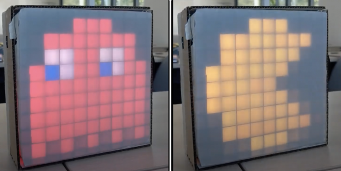 A temperature-sensing Pac-Man/Ghost LED matrix for retro gamers