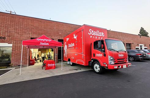 Pizza delivery truck