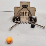 Robot collects ping pong balls after matches