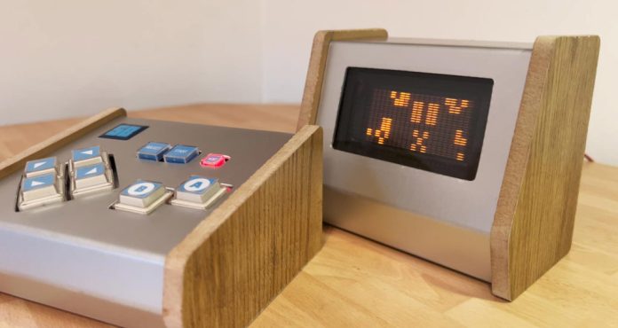 This original video game console features a VFD