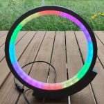 A beautiful minimalist rainbow LED lamp