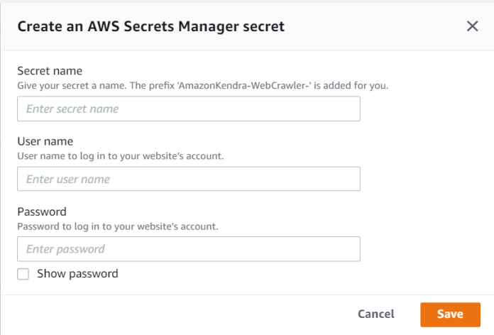 Index your web crawled content using the new Web Crawler for Amazon Kendra