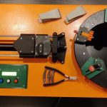 The KhordUino is a DIY badminton racquet stringing machine