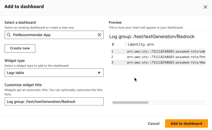 Figure 8: You can add widgets to your CloudWatch dashboards.
