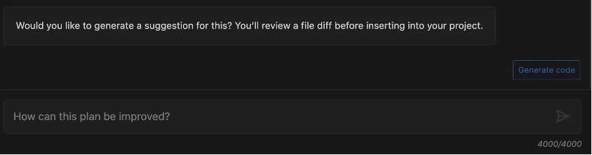 The agent asking for plan validation
