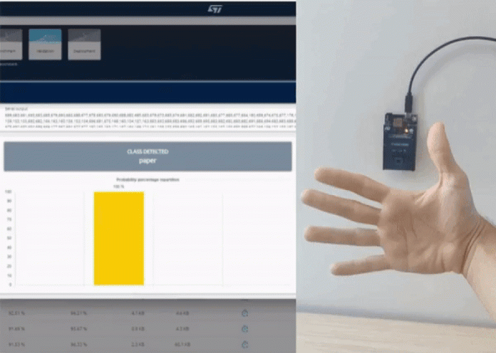 Play rock-paper-scissors using a time-of-flight sensor and an Arduino UNO R4
