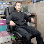 Adjusting office chair height with simple voice commands