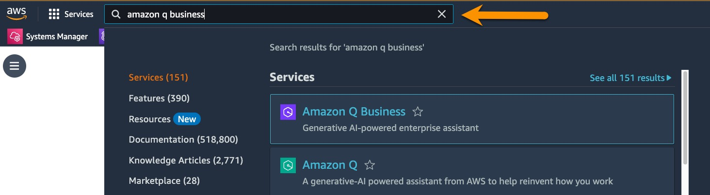 Hyperedge- , PCB Design, Hardware Design, Electronics Design, In the AWS Home Screen, type Amazon Q Business in the search bar to pull up the Q service, and select to open the service.