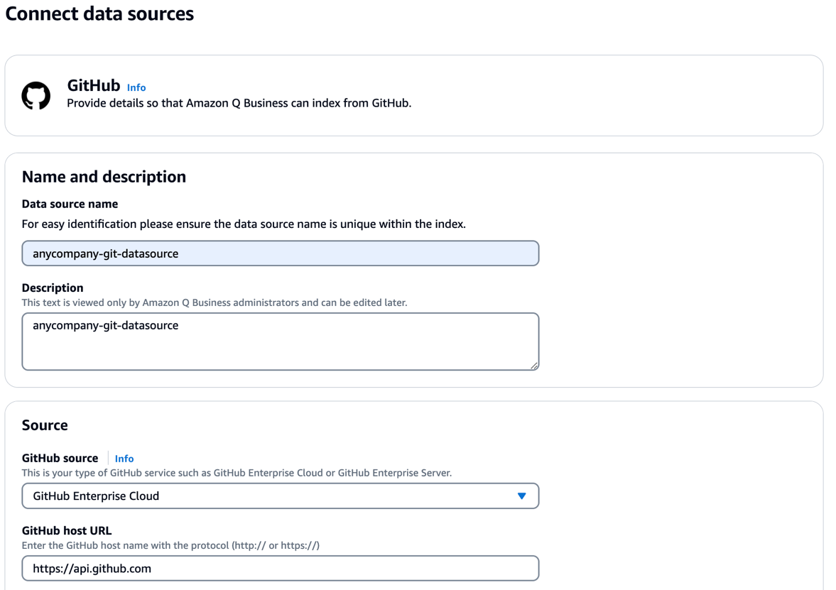 Hyperedge- , PCB Design, Hardware Design, Electronics Design, From the datasource profile, provide the Data source name, description, Github source as "Github Enterprise Cloud" and the Github Host URL.
