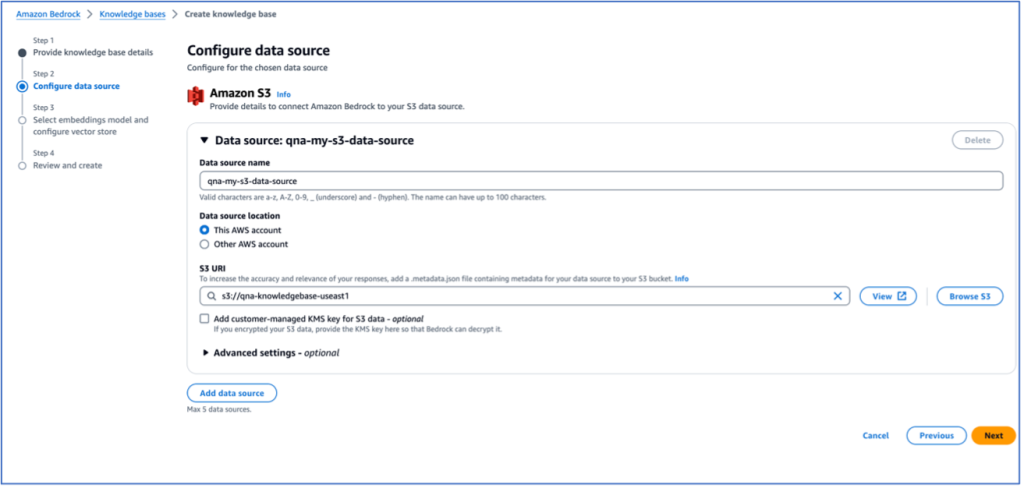 Setup data sources for Knowledge Base