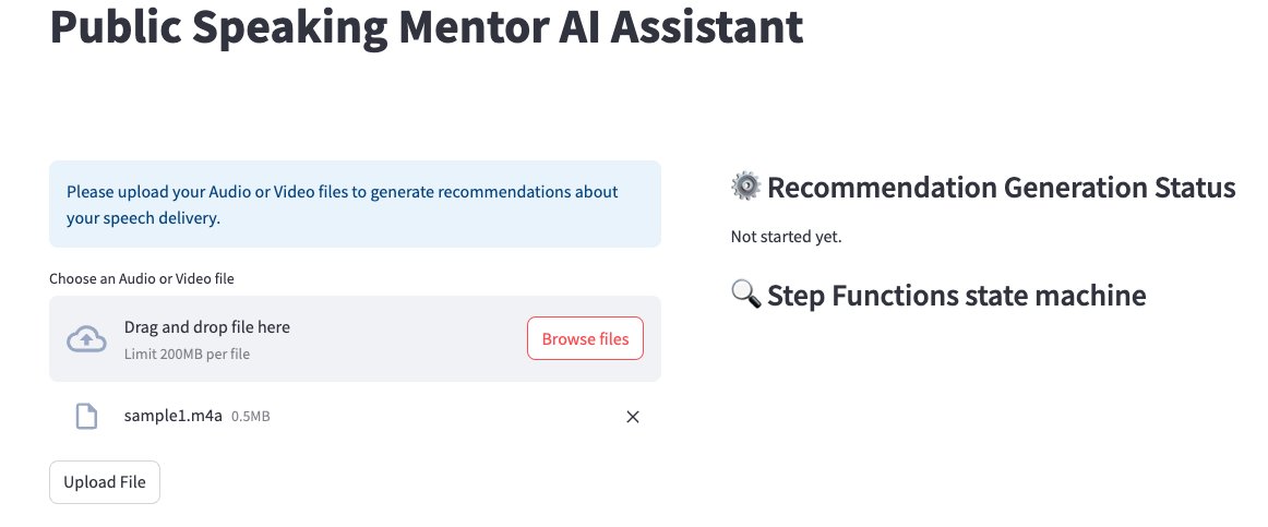 Public Speaking Mentor AI Assistant Upload File