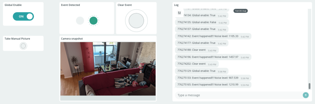 Hyperedge- , PCB Design, Hardware Design, Electronics Design, IoT dashboard idea on Arduino Cloud. Use the image widget to detect intrusion with camera photos