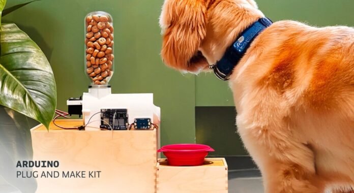 Build your own smart pet feeder with the Arduino Plug and Make Kit