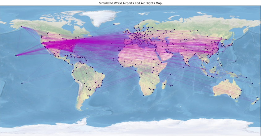 Hyperedge- , PCB Design, Hardware Design, Electronics Design, world map with airlines