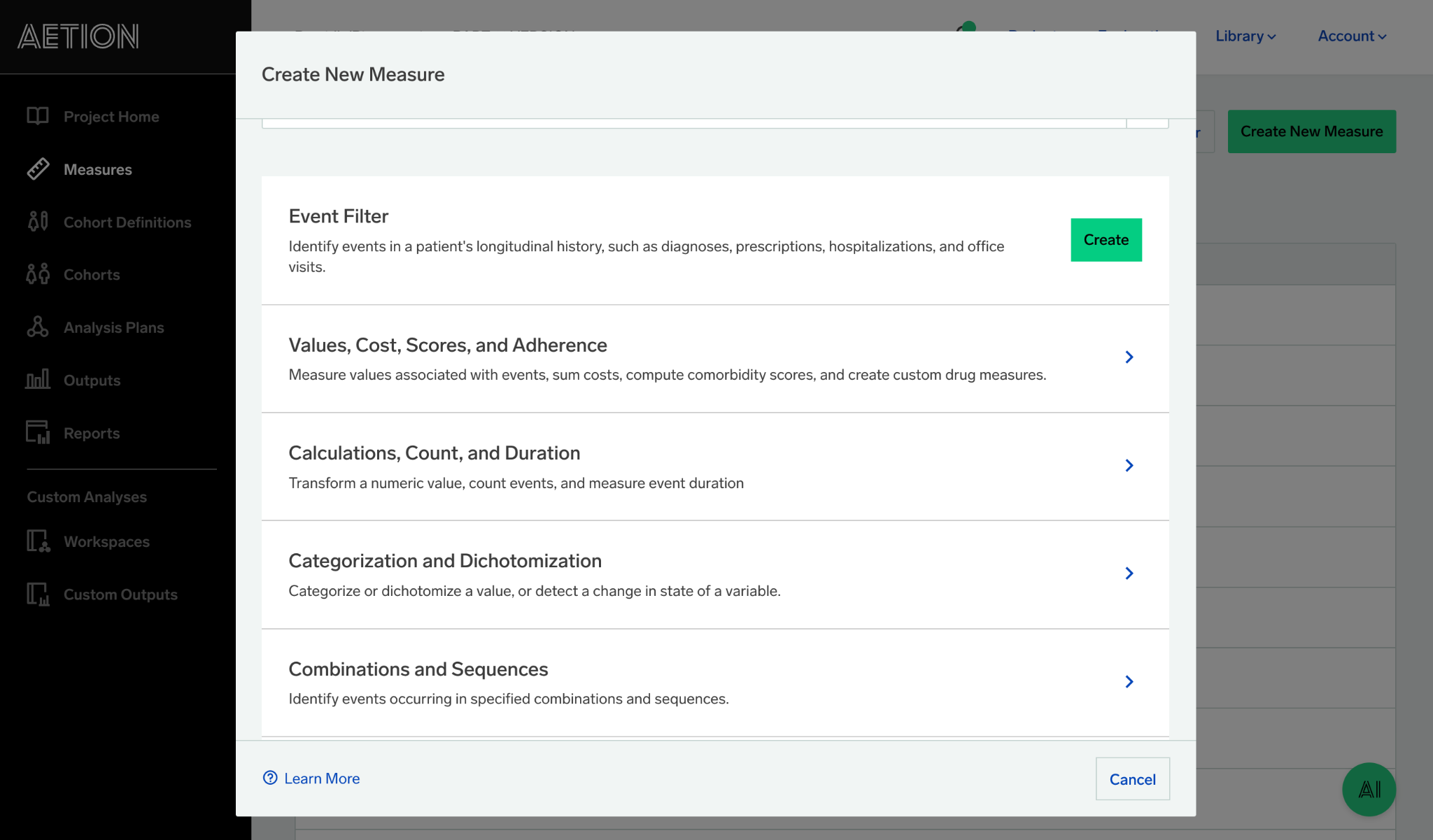Measures Assistant